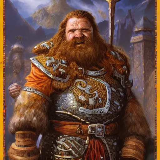 Image similar to stout dwarven warrior Gimli by Mark Brooks, Donato Giancola, Victor Nizovtsev, Scarlett Hooft, Graafland, Chris Moore