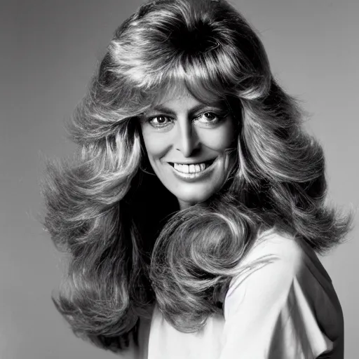 Prompt: farrah fawcett at 80 years old, studio photography