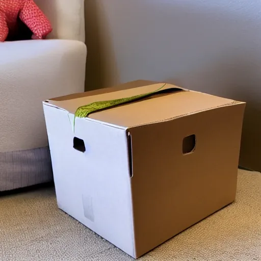 Prompt: big and small box in the room