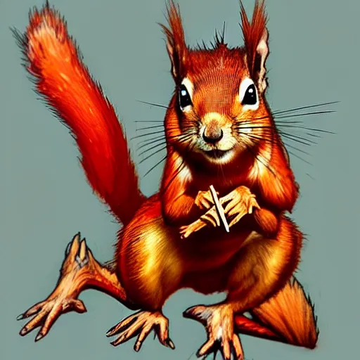 humanoid red squirrel. The mood is warm and friendly. | Stable Diffusion |  OpenArt