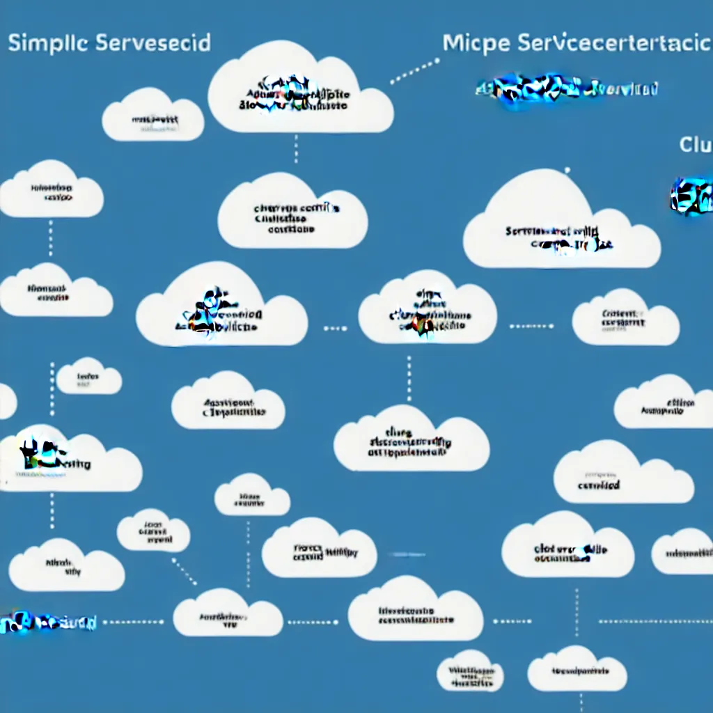 Image similar to a simple micro-service deployed to a public cloud , presented at keynote by CEO, trending on Artstation, by Visual Capitalist