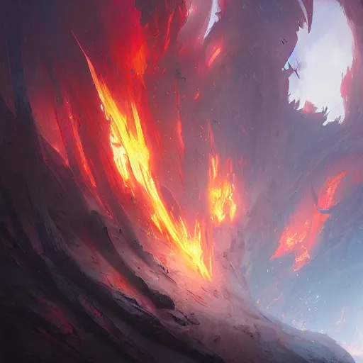 Image similar to Fiery essence, Greg Rutkowski