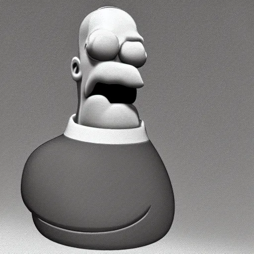 Image similar to homer simpson 3 d model computer generated