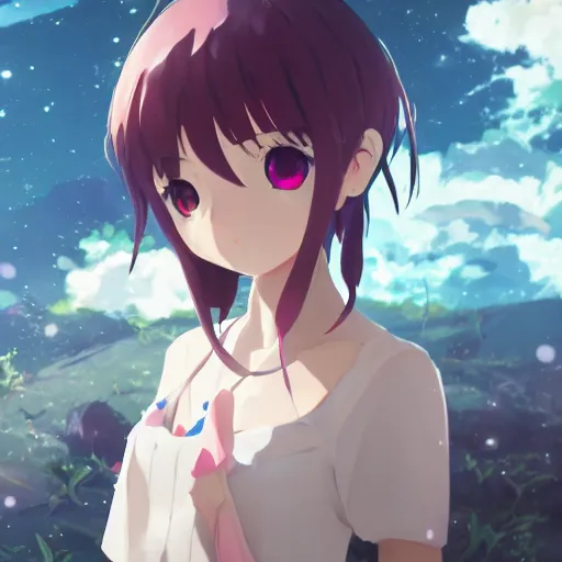 Image similar to anime girl made out of dna genes molecules proteuns concept art anime key visual trending pixiv fanbox by wlop and greg rutkowski and makoto shinkai and studio ghibli and kyoto animation,