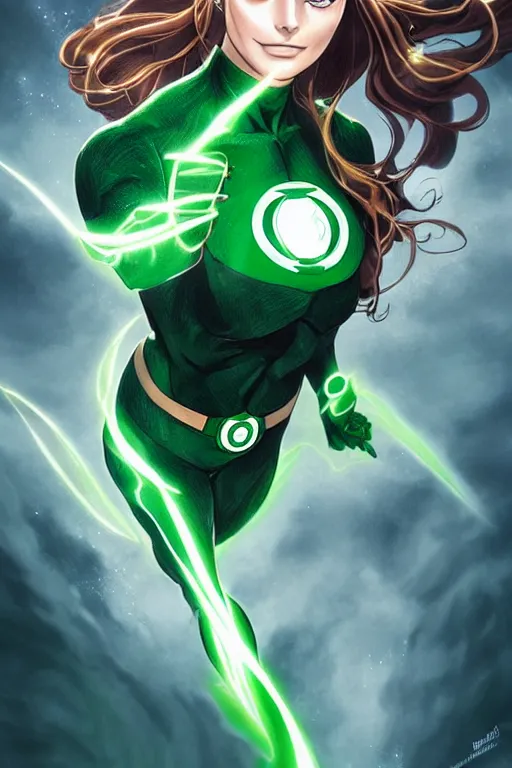 Prompt: majestic and anime key visual margot robbie female green lantern, dc universe, perfect face, beautiful, intricate, epic, elegant, fantasy, highly detailed, digital painting, hard focus, beautiful volumetric lighting, epic light, ultra detailed, by leesha hannigan, ross tran, thierry doizon, kai carpenter, ignacio fernandez rios