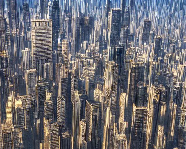 Image similar to 4 k hd, high resolution photograph of coruscant cityscape, shot with sigma f / 4. 2, 2 5 0 mm sharp lens, wide shot, high level texture render