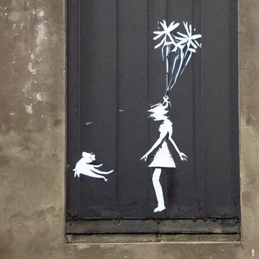 Prompt: artwork by banksy