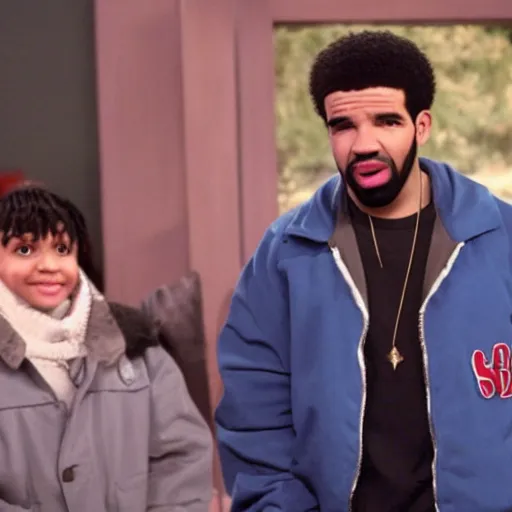 Image similar to drake as a guest star in an episode of that's so raven ( 2 0 0 3 )