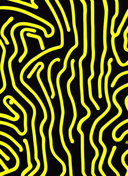 Prompt: highly detailed closeup portrait of wasteland wavy glowing yellow and white plasma hair cute happy tribal lady, stray electric spark wiring by jean jullien, 4 k resolution, gradient yellow, black and white color scheme!!! ( ( dystopian city background ) )