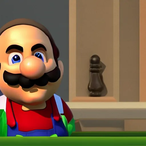 Image similar to tony soprano mixed with mario blender