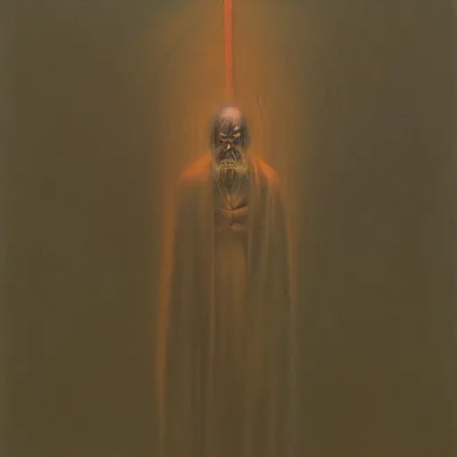 Prompt: jedi by Zdzisław Beksiński, oil on canvas