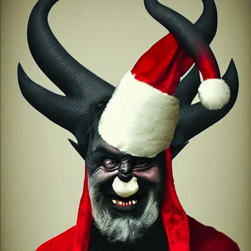 Prompt: satan claus with devil's tail, dennis carlsson