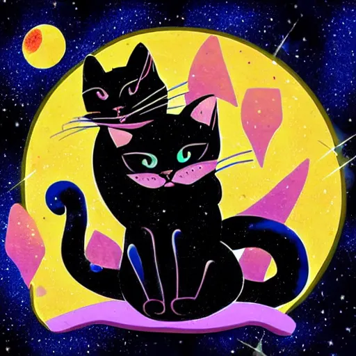 Image similar to ultra cats in space