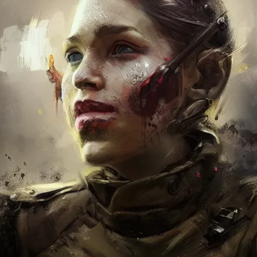 Image similar to tragedy of donbas, colourised, face portrait, epic, tragedy, dramatic, military art, fantasy, dieselpunk, hd shot, digital portrait, beautiful, artstation, comic style, by artgerm, guy denning, jakub rozalski, magali villeneuve and charlie bowater