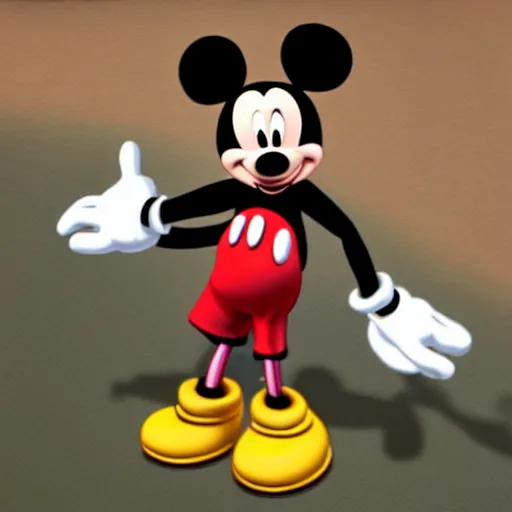 Prompt: a knock off mickey mouse, just different enough that disney can't sue me, animated, disney