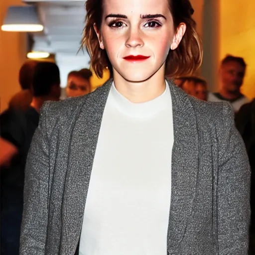 Prompt: emma watson in wework