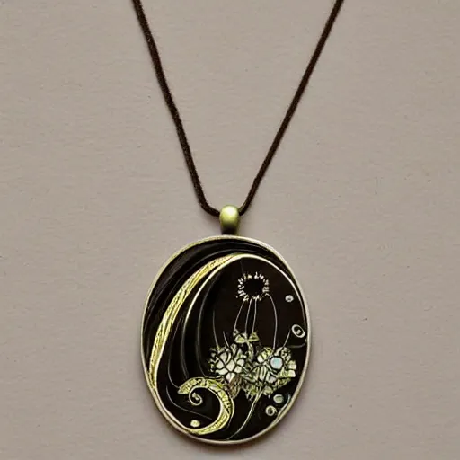 Image similar to artnouveau necklace bezel
