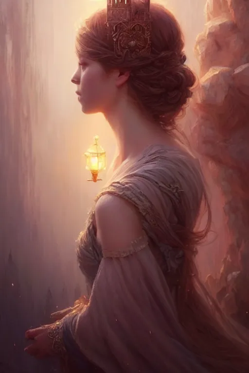 Image similar to a very sad beautiful princess, fine art, awesome fantasy book cover on Pinterest, award winning, dark fantasy landscape, fantasy magic, intricate, elegant, sharp focus, cinematic lighting, highly detailed, digital painting, concept art, art by WLOP and Artgerm and Greg Rutkowski, masterpiece, trending on artstation, 8K