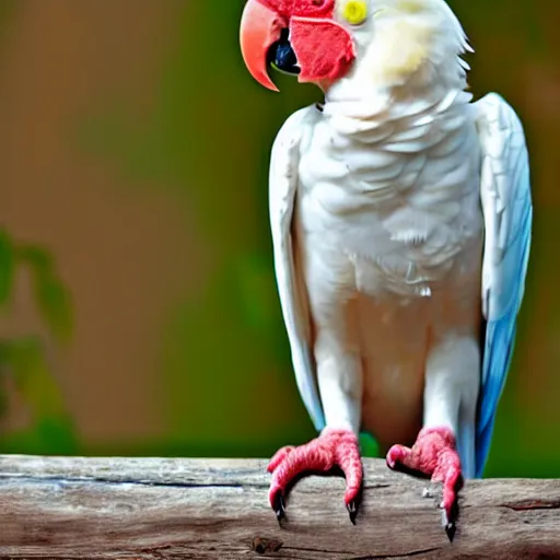 Image similar to albino macaw parrot