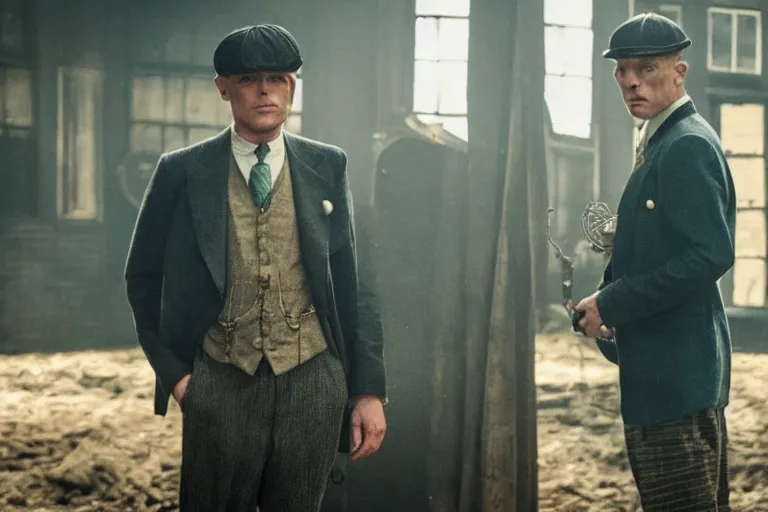 Image similar to SpongeBob in Peaky Blinders