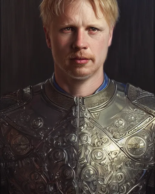 Image similar to arthur pendragon portrait, highly detailed, very intricate, cinematic lighting, closeup painted portrait, by donato giancola and rossdraws and magali villenueve, featured on artstation