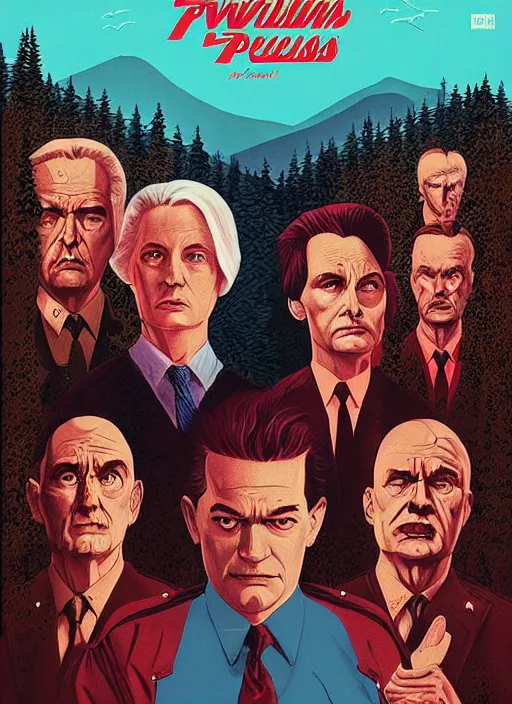 Image similar to Twin Peaks poster artwork by Alexey Kot