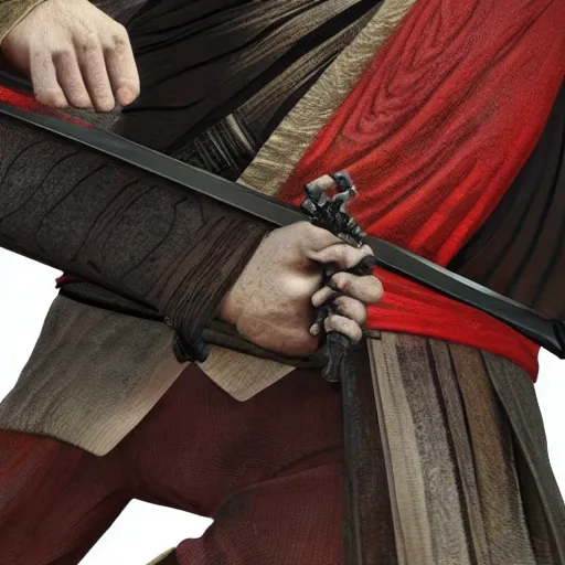 Prompt: isshin sword saint holding a glock, sekiro, detailed