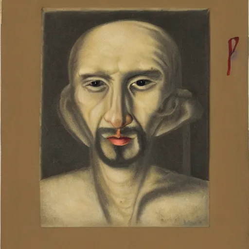 Image similar to portrait of three-eyed man