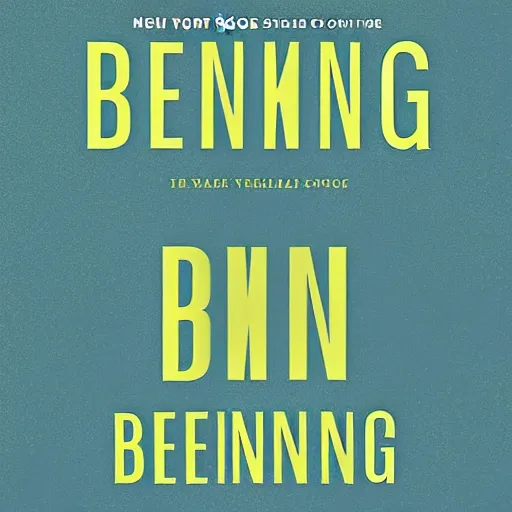 Prompt: book cover art of a book called being and not being