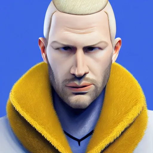 Image similar to Hank Venture in real life a round face and athletic body and neck, thin, blonde buzzcut, realistic, very realistic, hyperrealistic, highly detailed, very detailed, extremely detailed, detailed, digital art, oil painting, trending on artstation, headshot and bodyshot, detailed face, very detailed face, extremely detailed face, HD Quality, 8k resolution, very very detailed face, real life