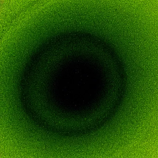 Prompt: black hole glowing green