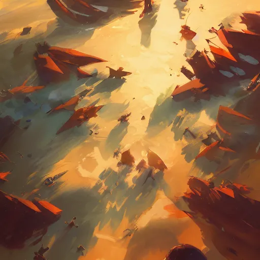 Prompt: overhead view, battle of cape ecnomus, behance hd artstation by jesper ejsing, by rhads, makoto shinkai and lois van baarle, ilya kuvshinov, ossdraws