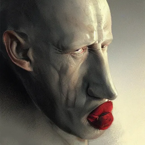 Image similar to portrait of character noseless noseless noseless noseless noseless without a nose without a nose without a nose without a nose missing his nose missing his nose missing his nose missing his nose missing his nose missing his nose, cut nose cut nose cut nose cut nose, by Greg rutkowski