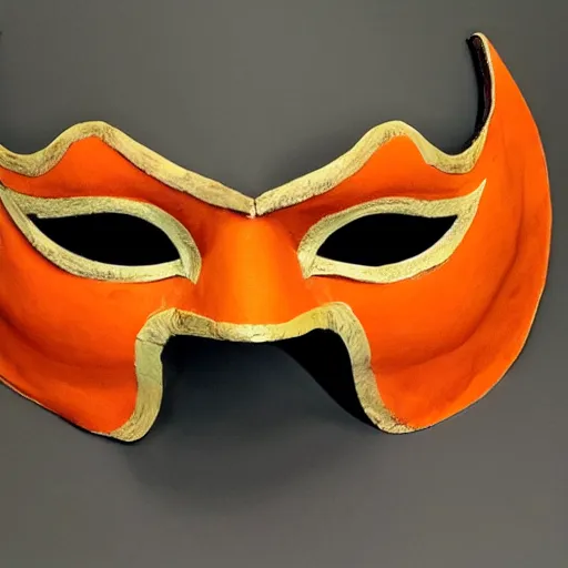 Prompt: orange gothic mask