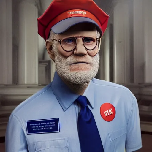 Prompt: hyperrealistic dslr film still of david letterman dressed as a usps postal worker, stunning 8 k octane comprehensive 3 d render, inspired by istvan sandorfi & greg rutkowski & unreal engine, perfect symmetry, dim volumetric cinematic lighting, extremely hyper - detailed, incredibly real lifelike attributes & flesh texture, intricate, masterpiece, artstation, stunning