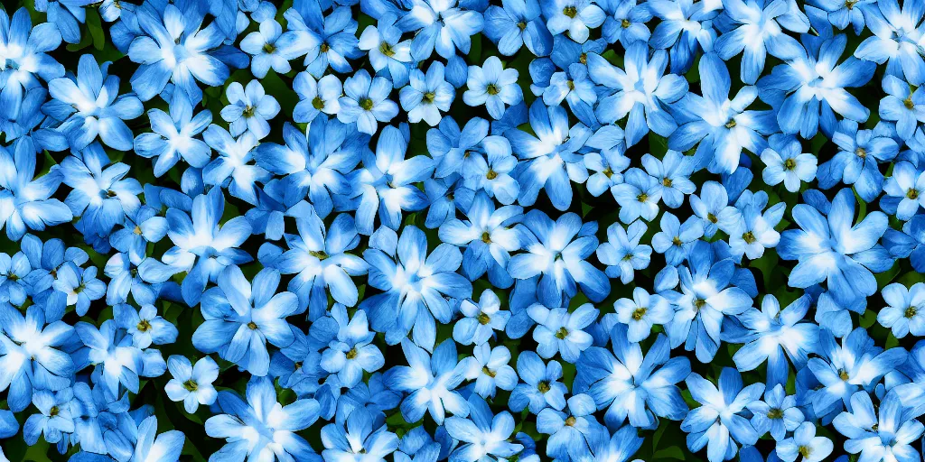 Image similar to minimalistic wallpaper of light blue flowers, matte painting