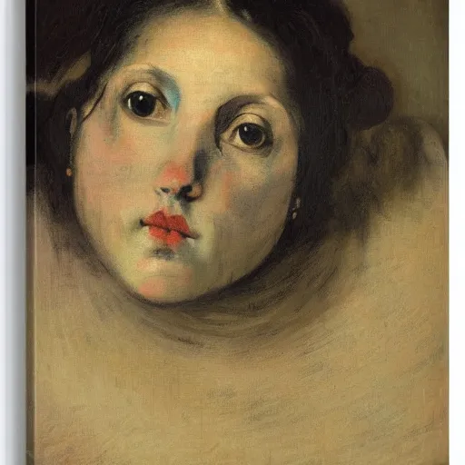 Image similar to tattooed woman with head covered by a sheet laying in bed, intricate, elegant, highly detailed, oil canvas, symmetrical face, by gustave courbet, francisco goya