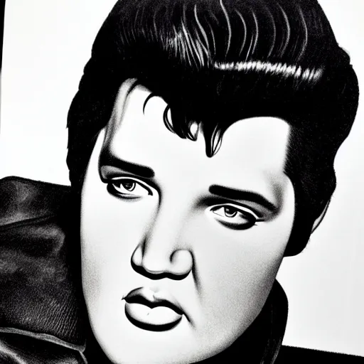 Image similar to Elvis Presley, hairlip, frightened, highly detailed, photorealistic,