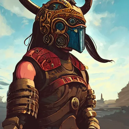 Image similar to cyberpunk viking helmet mask warrior goddess robot ninja fantasy, art gta 5 cover, official fanart behance hd artstation by jesper ejsing, by rhads, makoto shinkai and lois van baarle, ilya kuvshinov, ossdraws