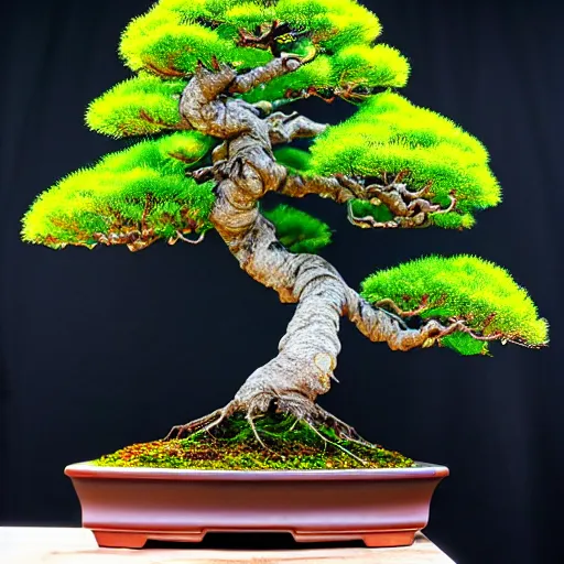 Image similar to photo of a beautiful! Bonsai, highly detailed, 4k, HDR, smooth, sharp focus, hyper realistic, high resolution, photo-realistic