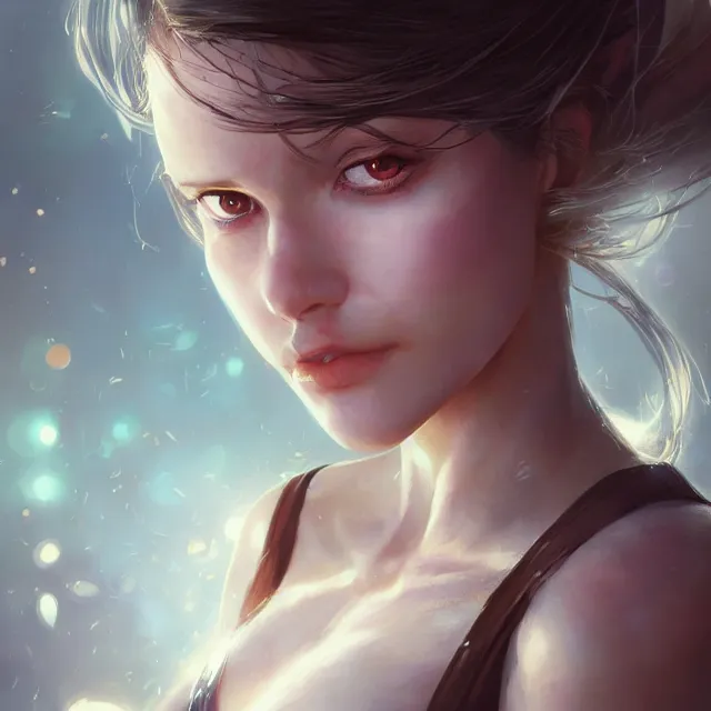 Image similar to illustration of a woman her eyes are focused, she is bewitched, by artgerm and wlop and greg rutkowski, trance, hypnotic, digital art, extreme detail, realistic lighting, cinematic composition, concept art, sharp focus, colorful, photorealistic eyes, 8 k