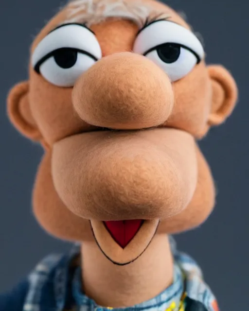 Image similar to adin ross as a muppet. highly detailed felt. hyper real photo. 4 k.