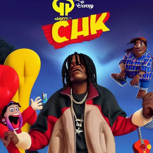 Image similar to Rapper Chief Keef Seen I’m Pixar animated movie up 4k quality super realistic