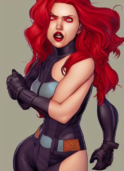 Prompt: Rogue x-men marvel, Lilo Reinhart, smile, long red hair, white streak in hair, realistic character concept, full body shot, cute fun pose, comic book, illustration, symmetrical face and body, artstation, cinematic lighting, hyperdetailed, cgsociety, 8k, high resolution, Charlie Bowater, Tom Bagshaw, single face, insanely detailed and intricate, beautiful