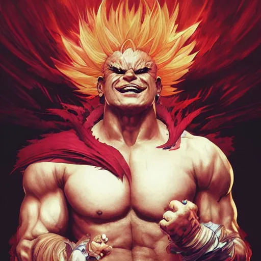 Prompt: guy fierias dressed as akuma street fighter, ultra realistic, concept art, intricate details, eerie, highly detailed, photorealistic, octane render, 8 k, unreal engine. art by artgerm and greg rutkowski and magali villeneuve and alphonse mucha