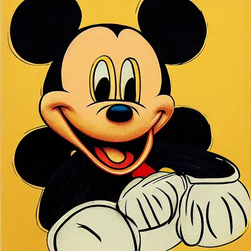 Prompt: portrait painting mickey mouse skull, comic book, pokemon, highly detailed, art by Singer Sargent and rembrandt