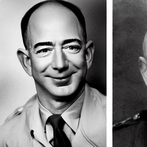 Image similar to jeff bezos as a soldier in ww 2