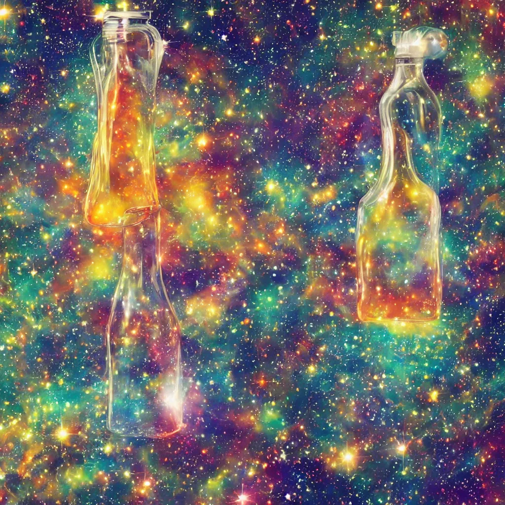 Image similar to the universe contained within a bottle