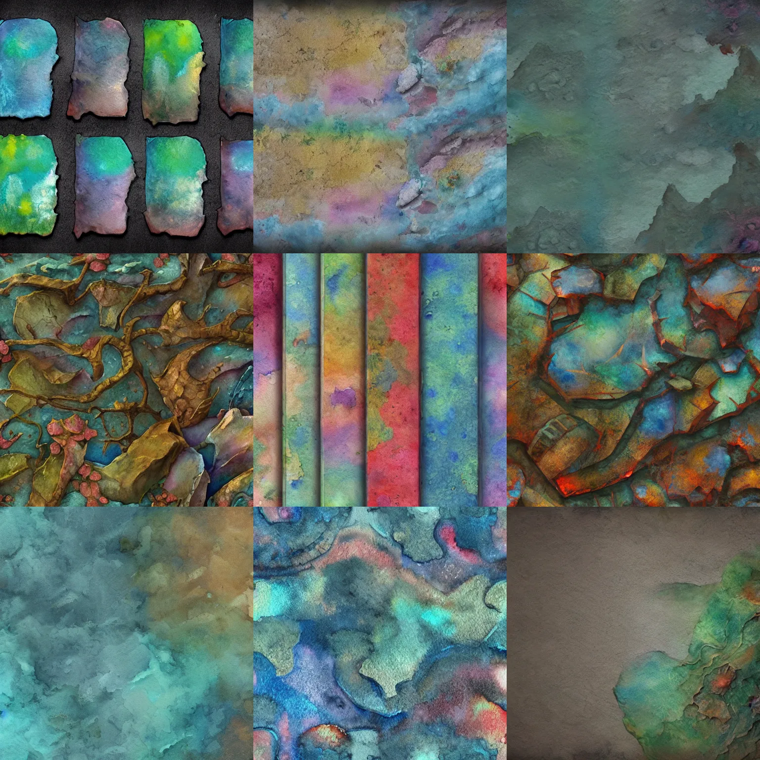 Prompt: fantasy texture, 8k, artstation, in watercolor gouache detailed paintings, seamless, procedural, substance designer