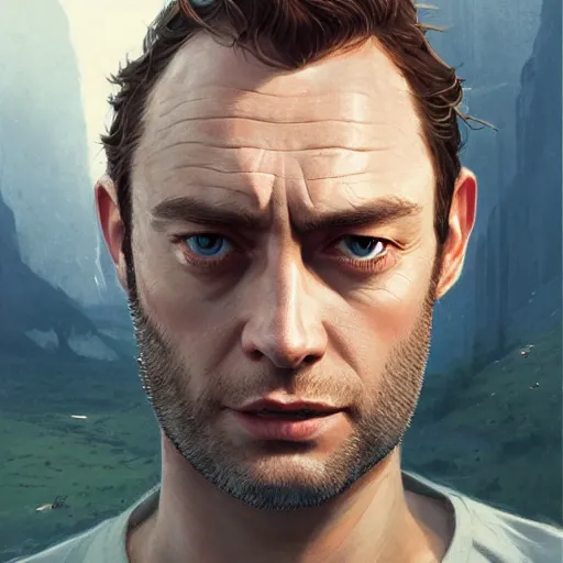 Prompt: highly detailed portrait, jude law as dombledor, in gta v, stephen bliss, unreal engine, fantasy art by greg rutkowski, loish, rhads, ferdinand knab, makoto shinkai and lois van baarle, ilya kuvshinov, rossdraws, tom bagshaw, global illumination, radiant light, detailed and intricate environment